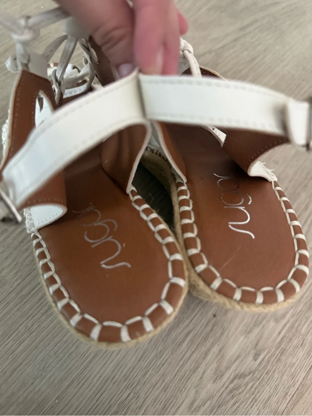 Women’s White Espadrille Wedge Sandals